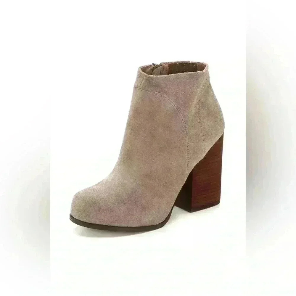 Jeffery Campbell Hanger Suede Ankle Zipper Boots | Tan | Women’s Size 10‎